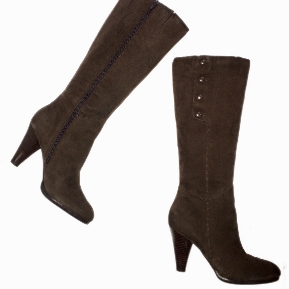 Victor Alfaro High Heel Brown Suede Dress Boots